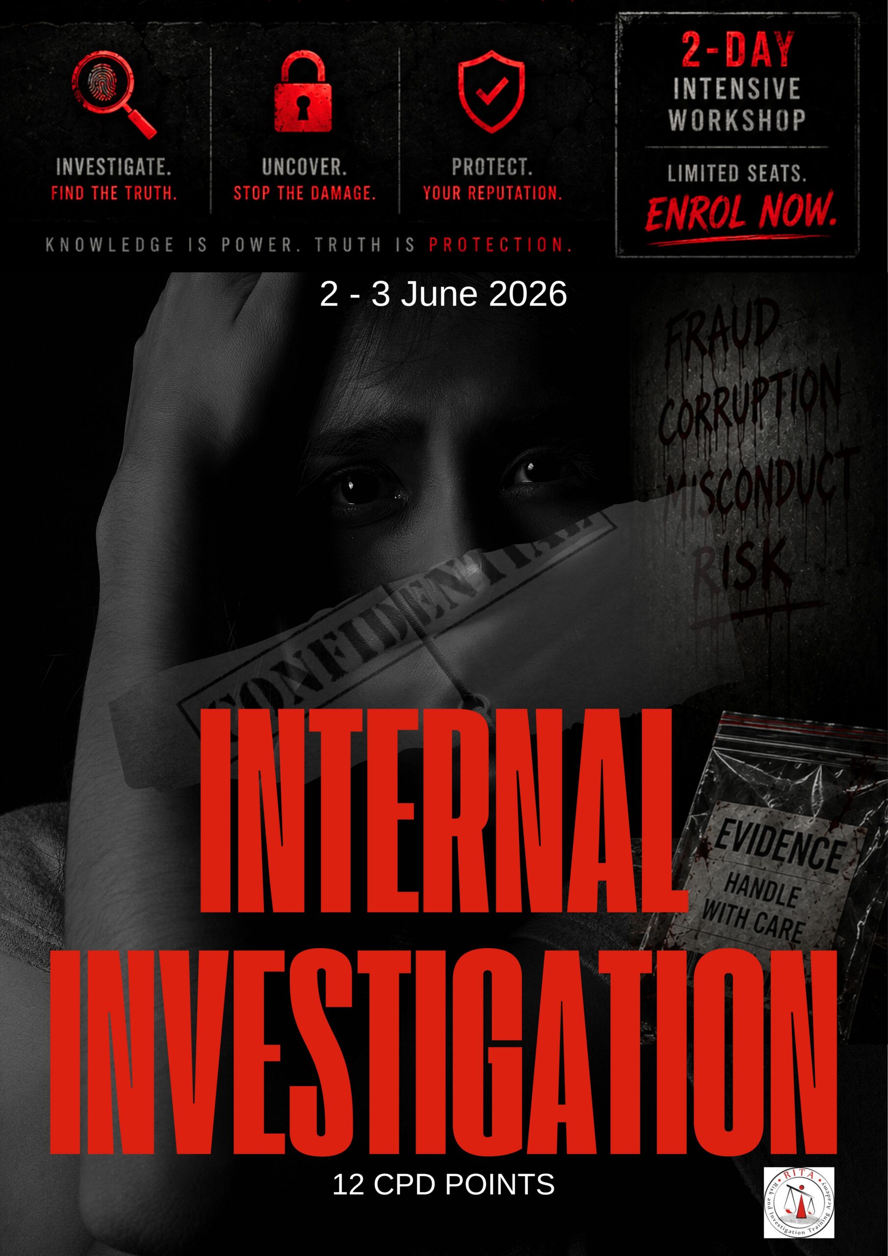 Black and White Modern Dramatic Thriller Film Poster